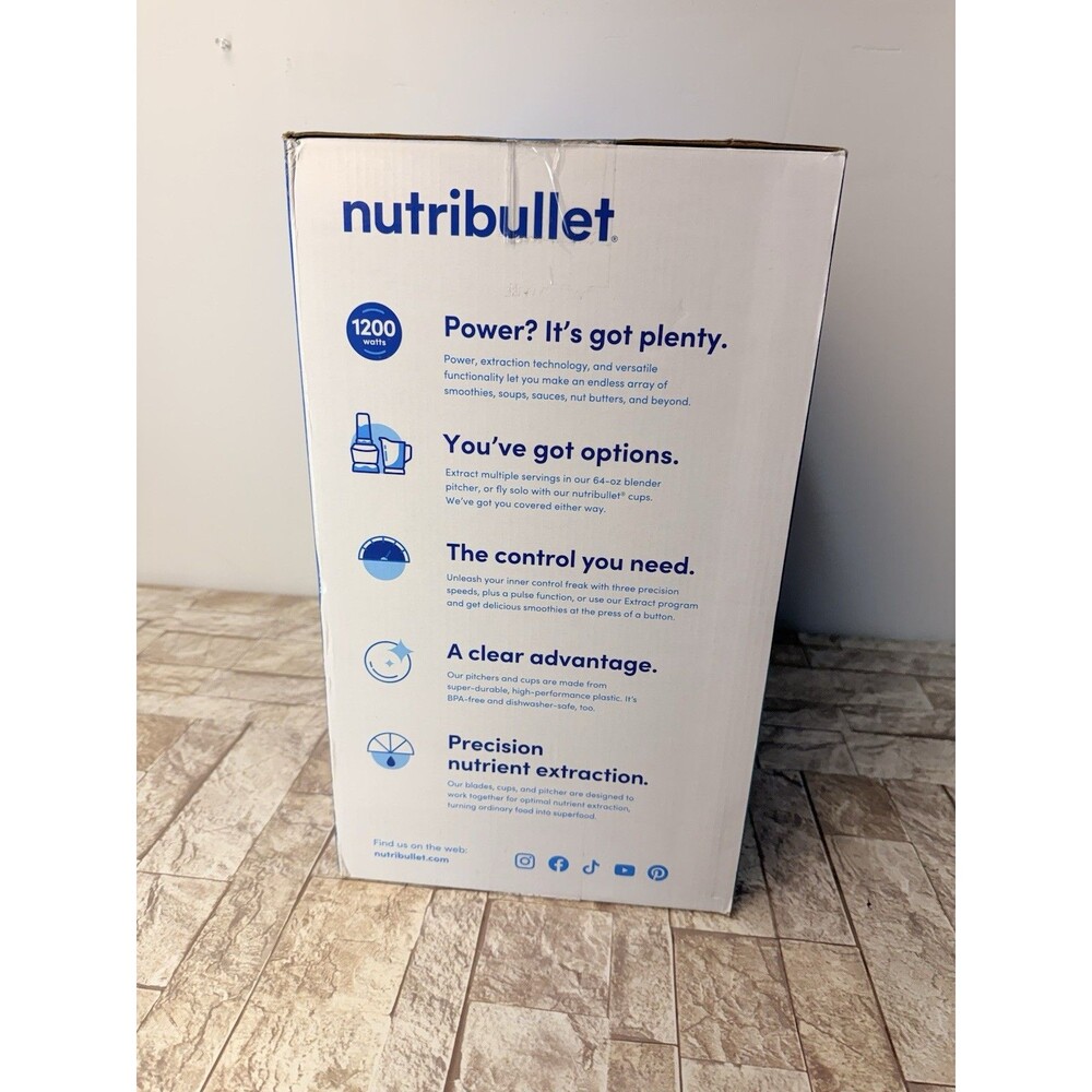 Nutribullet Full-Size Blender Combo, Single-Serve & Large Capacity, 1200W - Picture 5 of 16